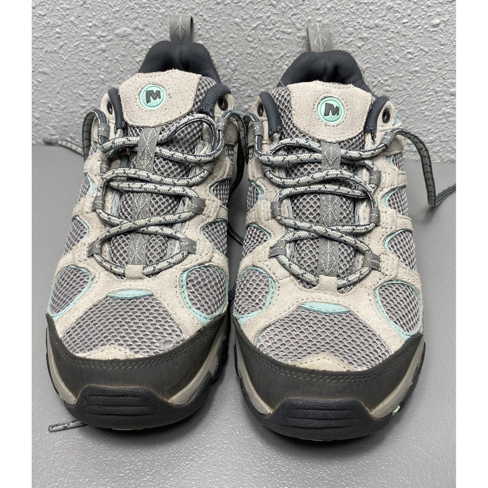 MERRELL Women Hilltop Ventilator Lace-Up Hiking Shoes US 8 Ice/Eggshell/Grey - Picture 2 of 14